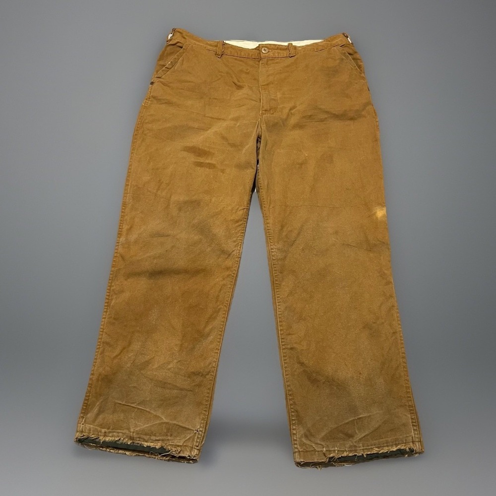 Vintage 90s SafTbak Mens Brown Water Resistant Straight Leg Hunting Briar Pants